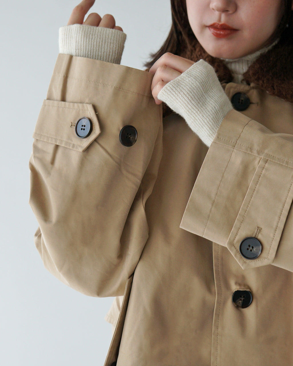 【SALE！30%OFF】KHA:KI カーキ バルカラー コート REMOVAL COLLAR COAT バルマカーン アウター MIL24FJK3217【送料無料】