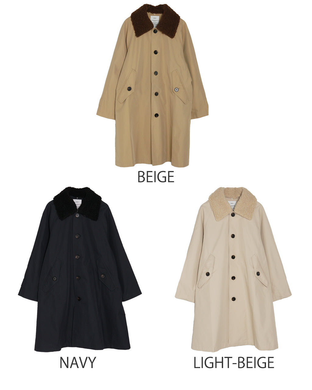 【SALE！30%OFF】KHA:KI カーキ バルカラー コート REMOVAL COLLAR COAT バルマカーン アウター MIL24FJK3217【送料無料】