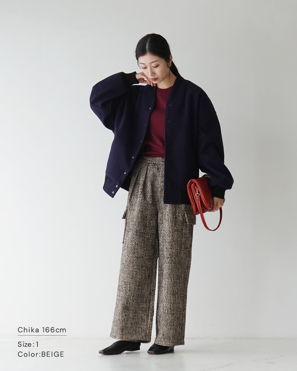 【SALE！40%OFF】KHA:KI カーキ カーゴパンツ ツータック ツイード TWEED CARGO PANTS MIL24FPT3217【送料無料】