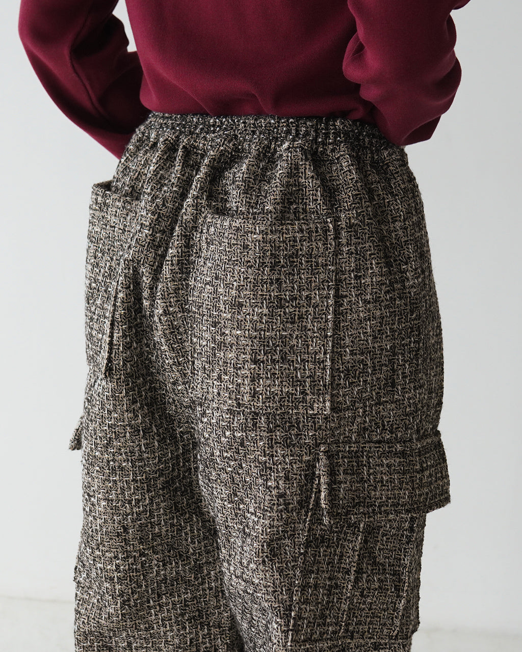 【SALE！40%OFF】KHA:KI カーキ カーゴパンツ ツータック ツイード TWEED CARGO PANTS MIL24FPT3217【送料無料】