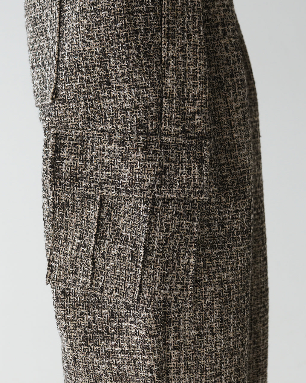 【SALE！40%OFF】KHA:KI カーキ カーゴパンツ ツータック ツイード TWEED CARGO PANTS MIL24FPT3217【送料無料】