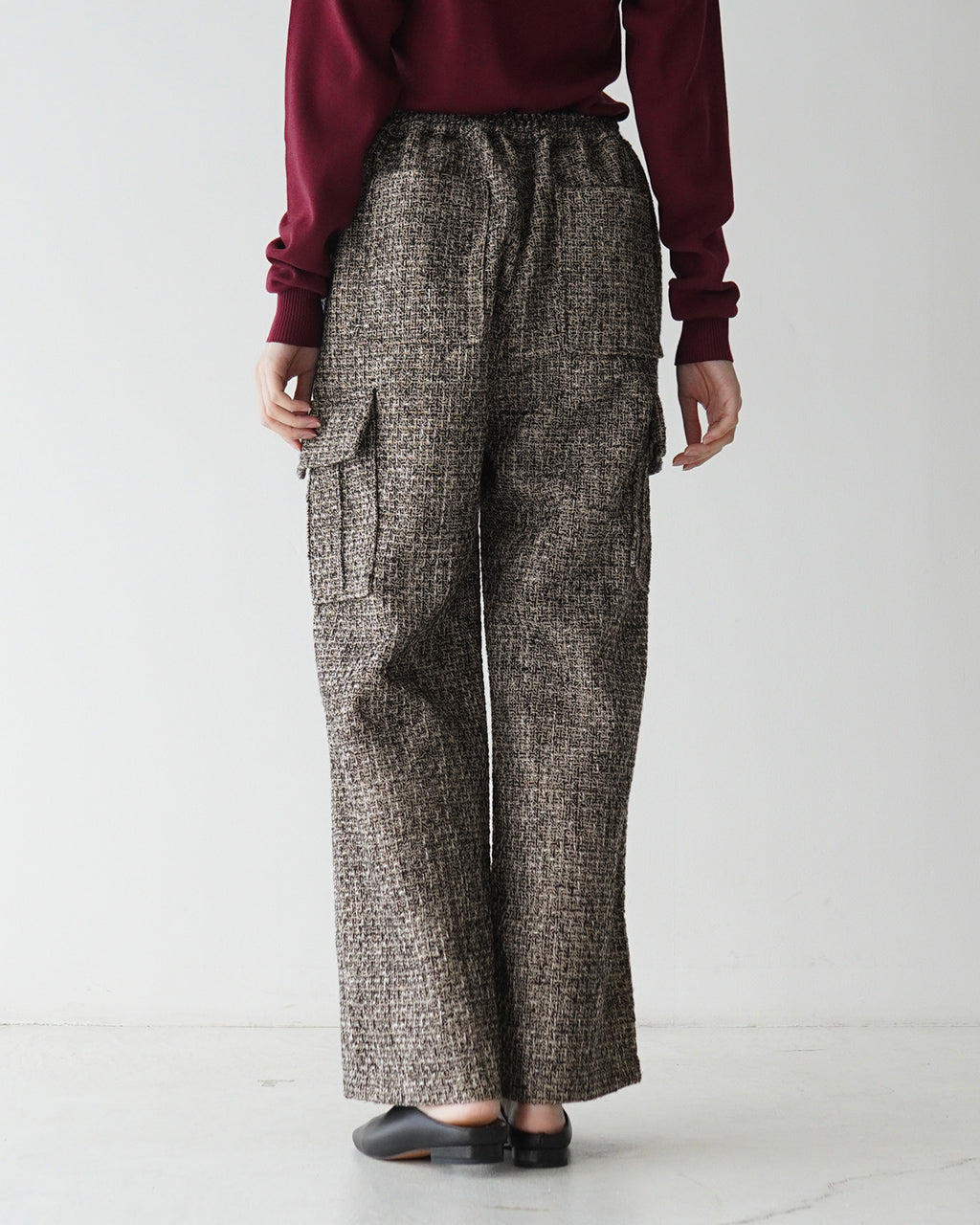 【SALE！40%OFF】KHA:KI カーキ カーゴパンツ ツータック ツイード TWEED CARGO PANTS MIL24FPT3217【送料無料】