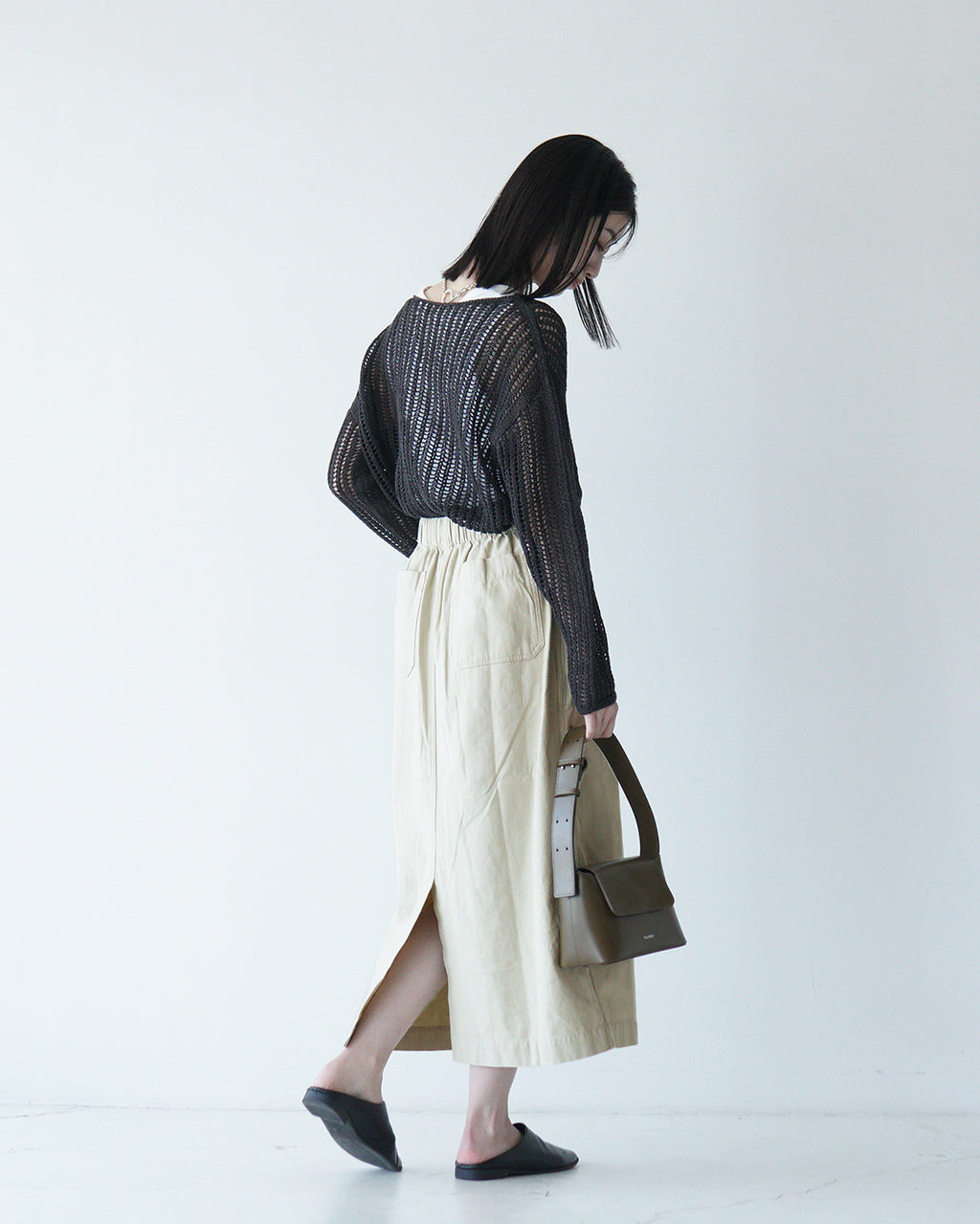 KHA:KI カーキ ファティーグスカート FATIGUE SKIRT Iラインシルエット ミリタリースカート MIL25HSK3096【送料無料】