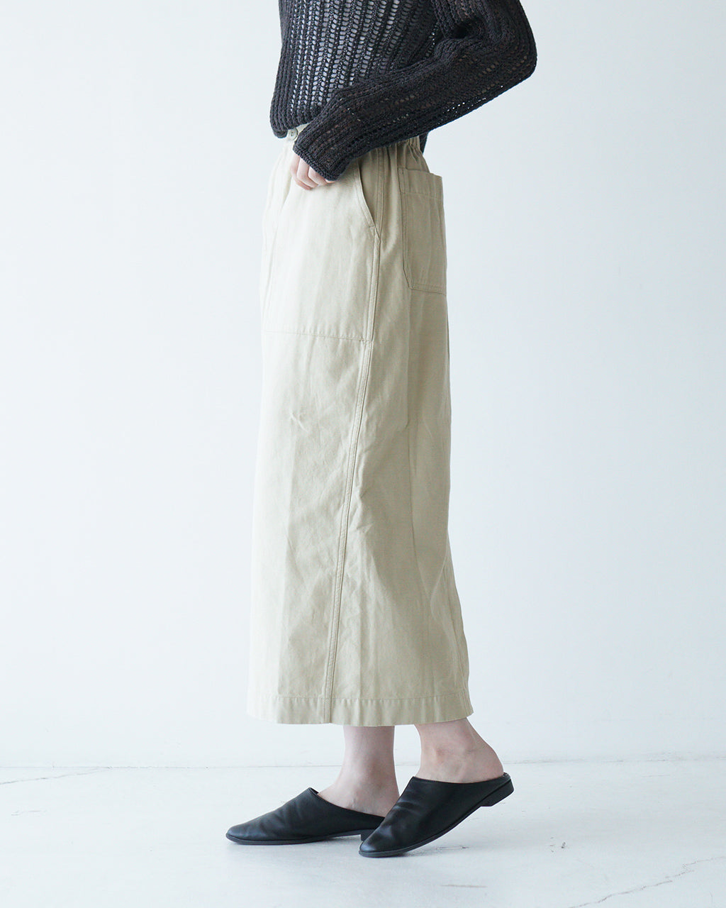 KHA:KI カーキ ファティーグスカート FATIGUE SKIRT Iラインシルエット ミリタリースカート MIL25HSK3096【送料無料】