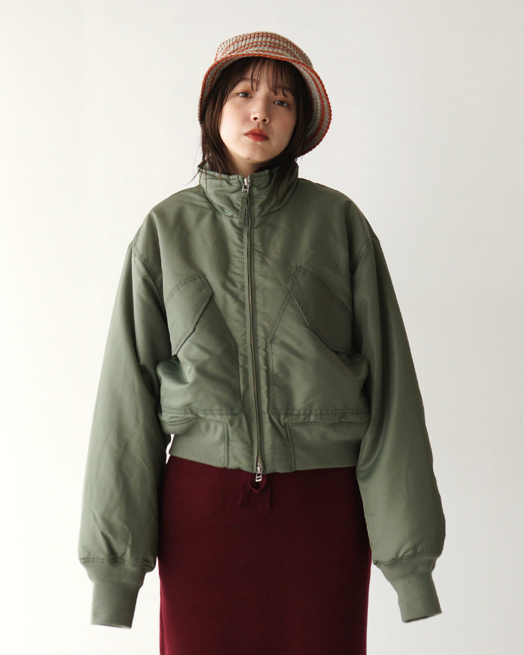 KIFFE キッフェ ミリタリー スタンド カラー ジャケット MILITARY STAND COLLAR JACKET KF242NY00042【送料無料】