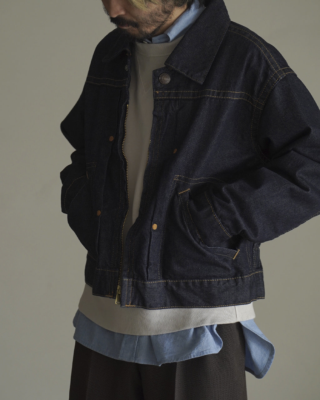 DINNER JEAN JACKET (WASHED) KZF6-06-1