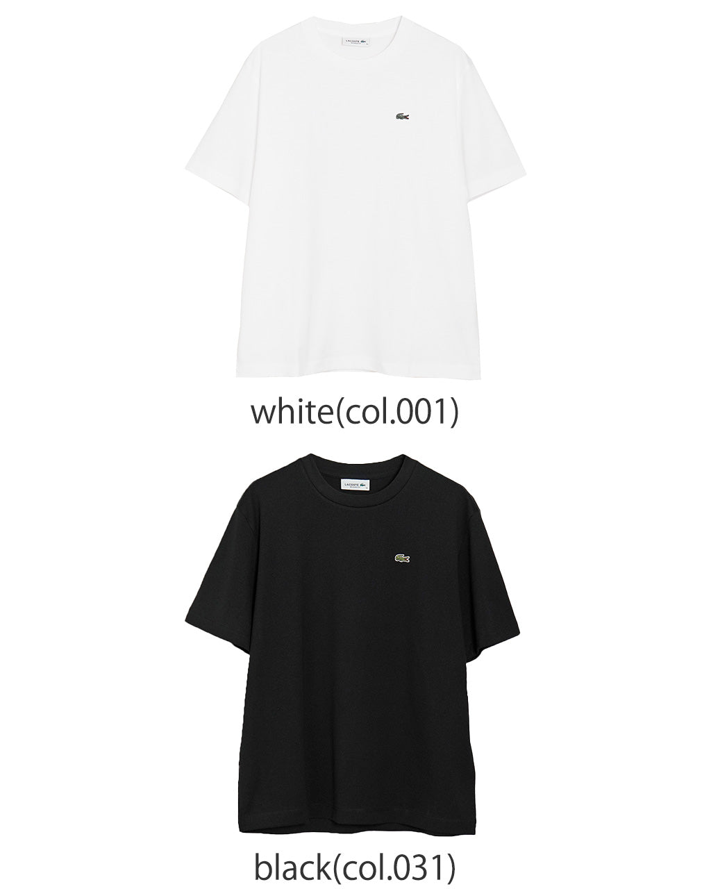 LACOSTE ラコステ ロゴ 半袖Tシャツ ワンポイントソフトタッチTシャツ リラックスフィット ピマコットン TF7215-99