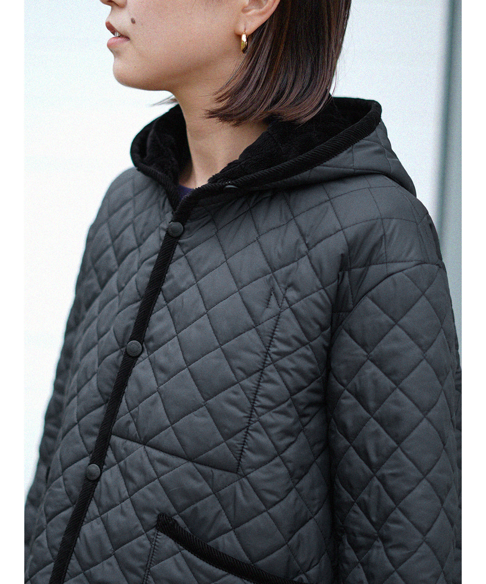 LAVENHAM ラベンハム 【Crouka別注】 クロップド Aライン キルティング ジャケット CROPPED A LINE JACKET  ラブンスター ファー