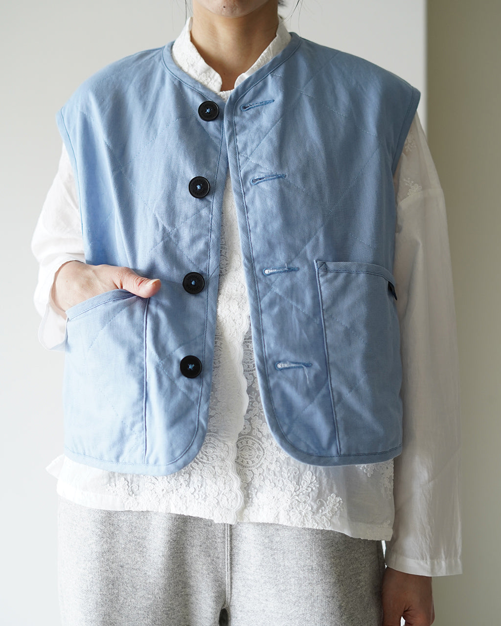 【先行予約】【2026年3月下旬頃入荷予定】LINEN COTTON CROPPED COCOON THORNHAM WOMENS LV13107