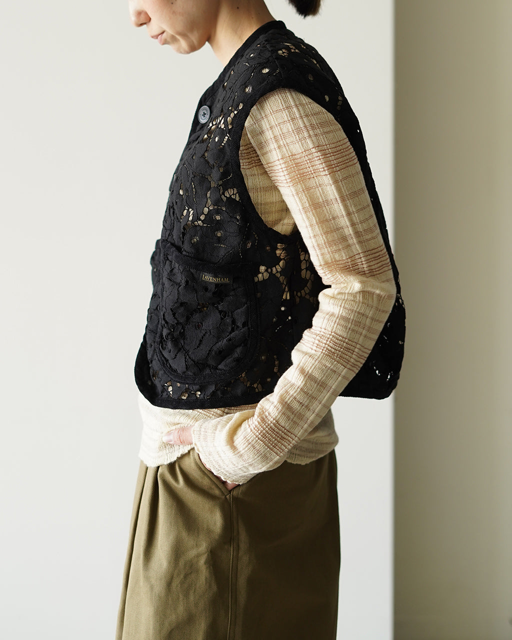 LAVENHAM ラベンハム ブラックエディション レース クロップド