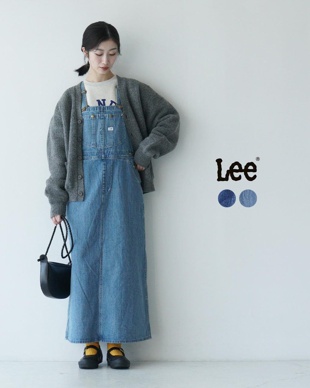 【SALE！30%OFF】Lee リー オーバーオール スカート サロペット ジャンスカ オールインワン Aライン ロング丈 デニム LL6296【送料無料】