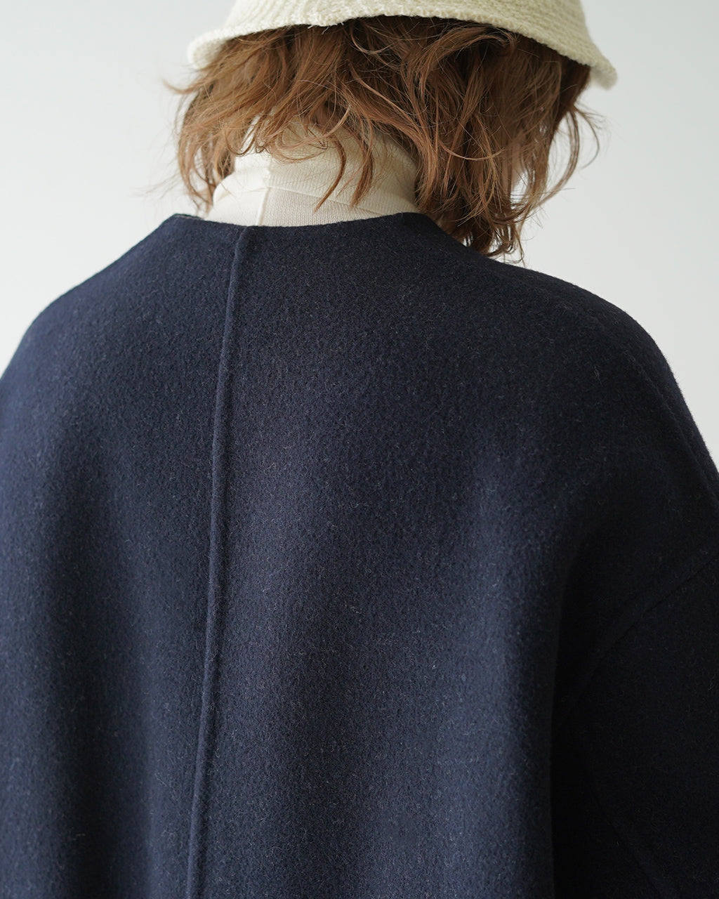 le glazik ル グラジック リバーシブル カラーレス コート REVERSIBLE COLLARLESS COAT ウール リバーコ