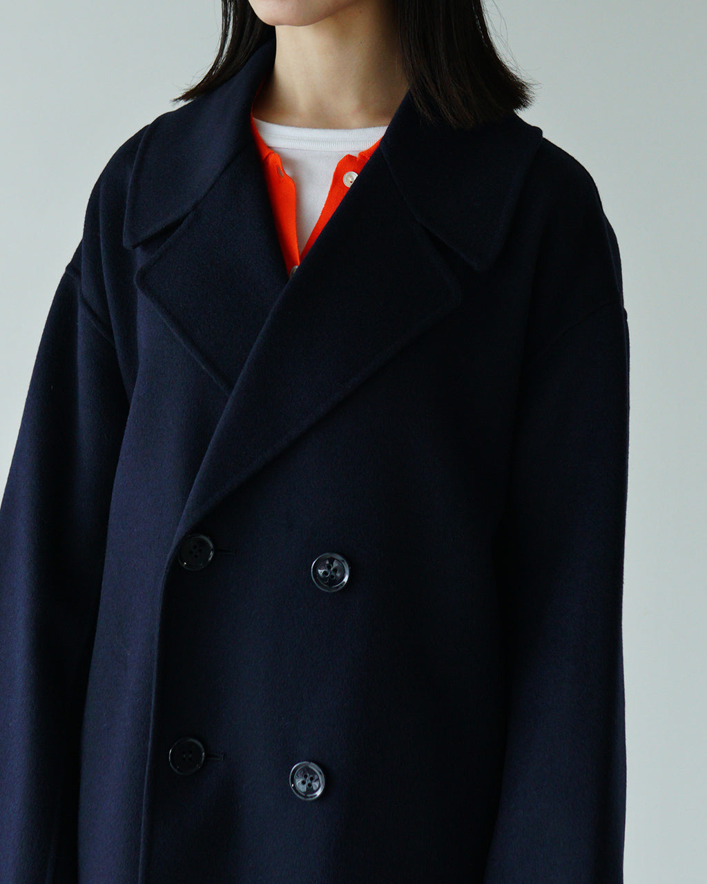 【SALE！20%OFF】le glazik ル グラジック ダブルブレストコート REVER DOUBLE BREASTED COAT テーラードカラー ドロップショルダー ウール ロングコート チェック LG-A0451 LWW【送料無料】