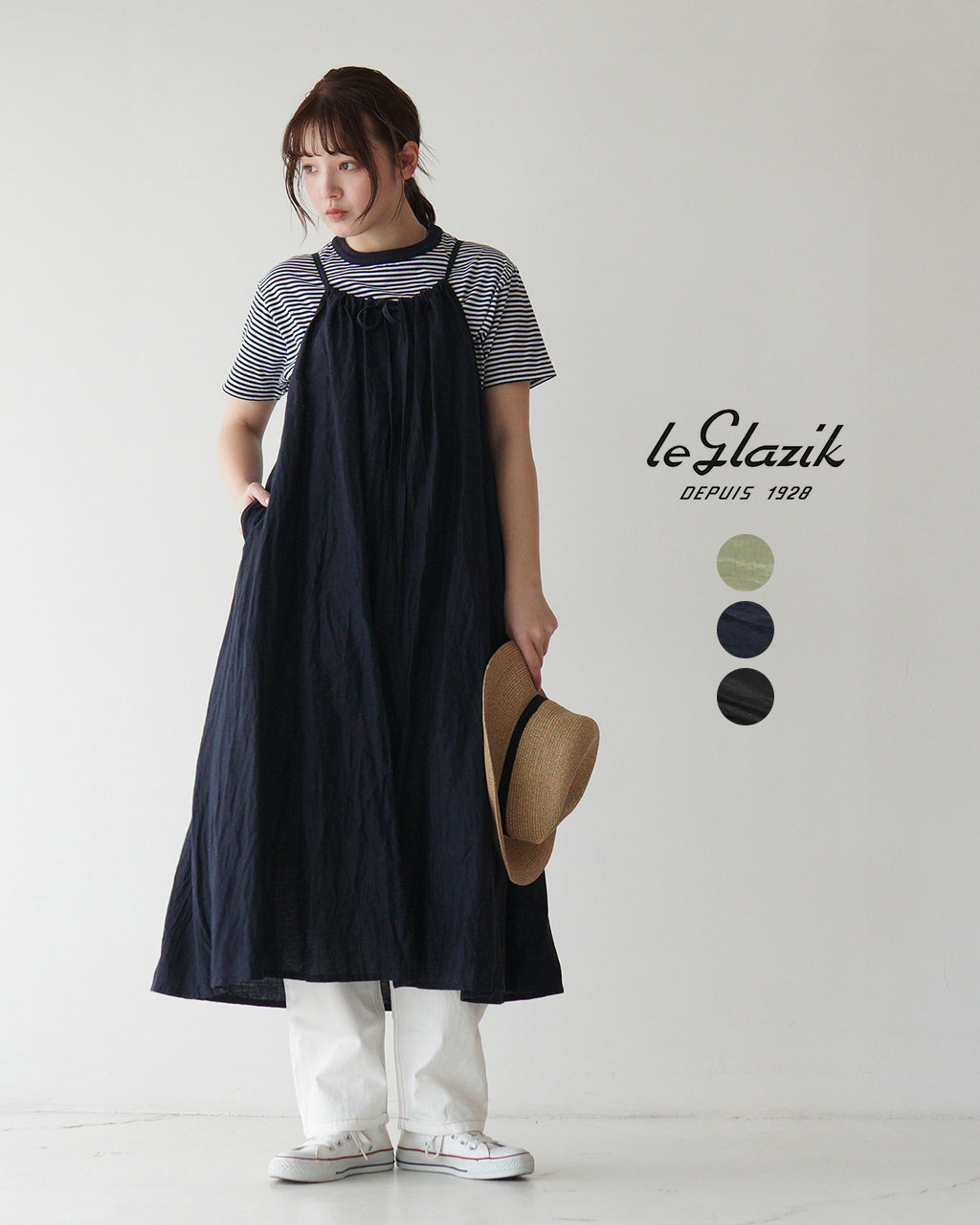 【先行予約：2025年6月上旬頃入荷予定】LE GLAZIK ル グラジック キャミソールワンピース CAMISOLE DRESS LG-G0103 LPK【クーポン対象外】【送料無料】