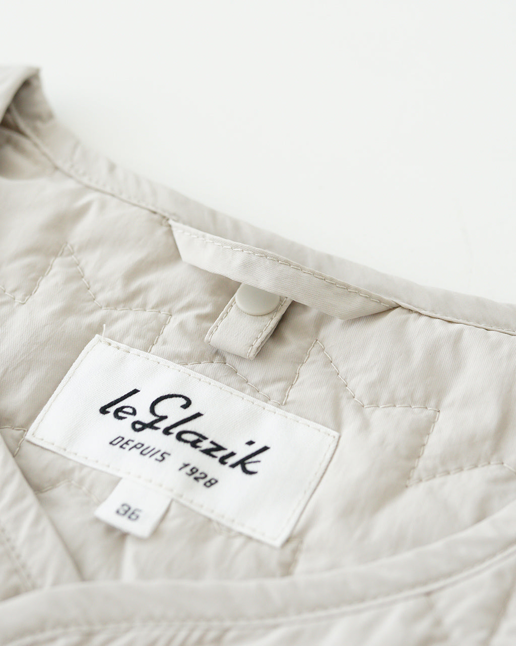 【SALE！20%OFF】LE GLAZIK ル グラジック ジャケット カラーレス ジャケット COLLARLESS JACKET キルト LG-A0614GNT 【送料無料】