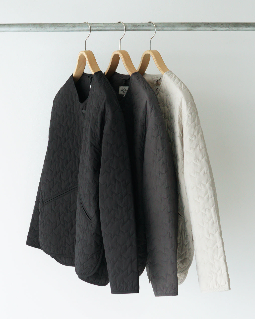 【SALE！20%OFF】LE GLAZIK ル グラジック ジャケット カラーレス ジャケット COLLARLESS JACKET キルト LG-A0614GNT 【送料無料】