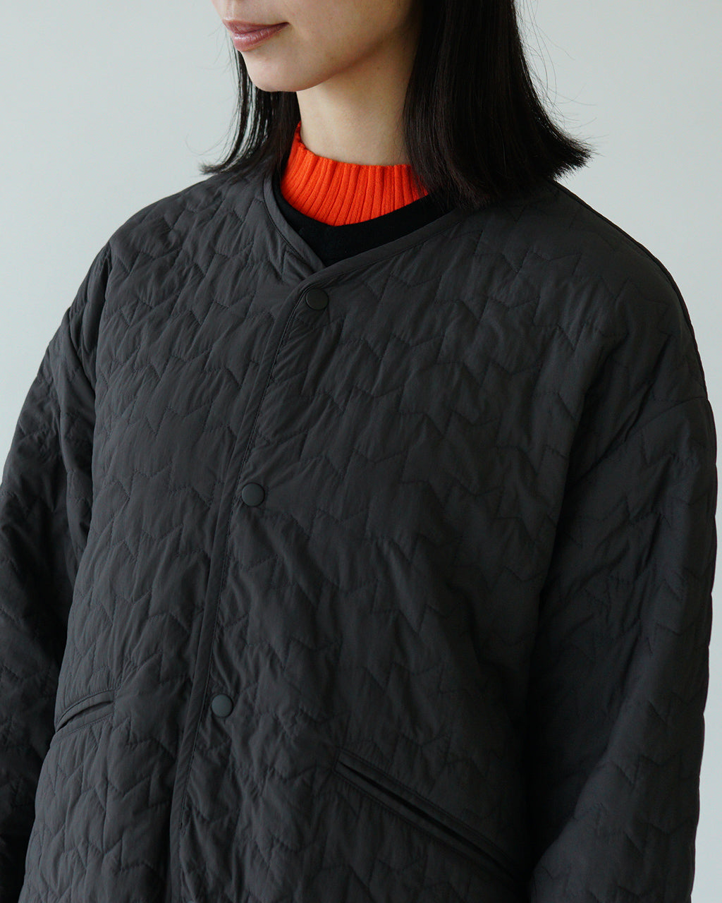 【SALE！20%OFF】LE GLAZIK ル グラジック ジャケット カラーレス ジャケット COLLARLESS JACKET キルト LG-A0614GNT 【送料無料】