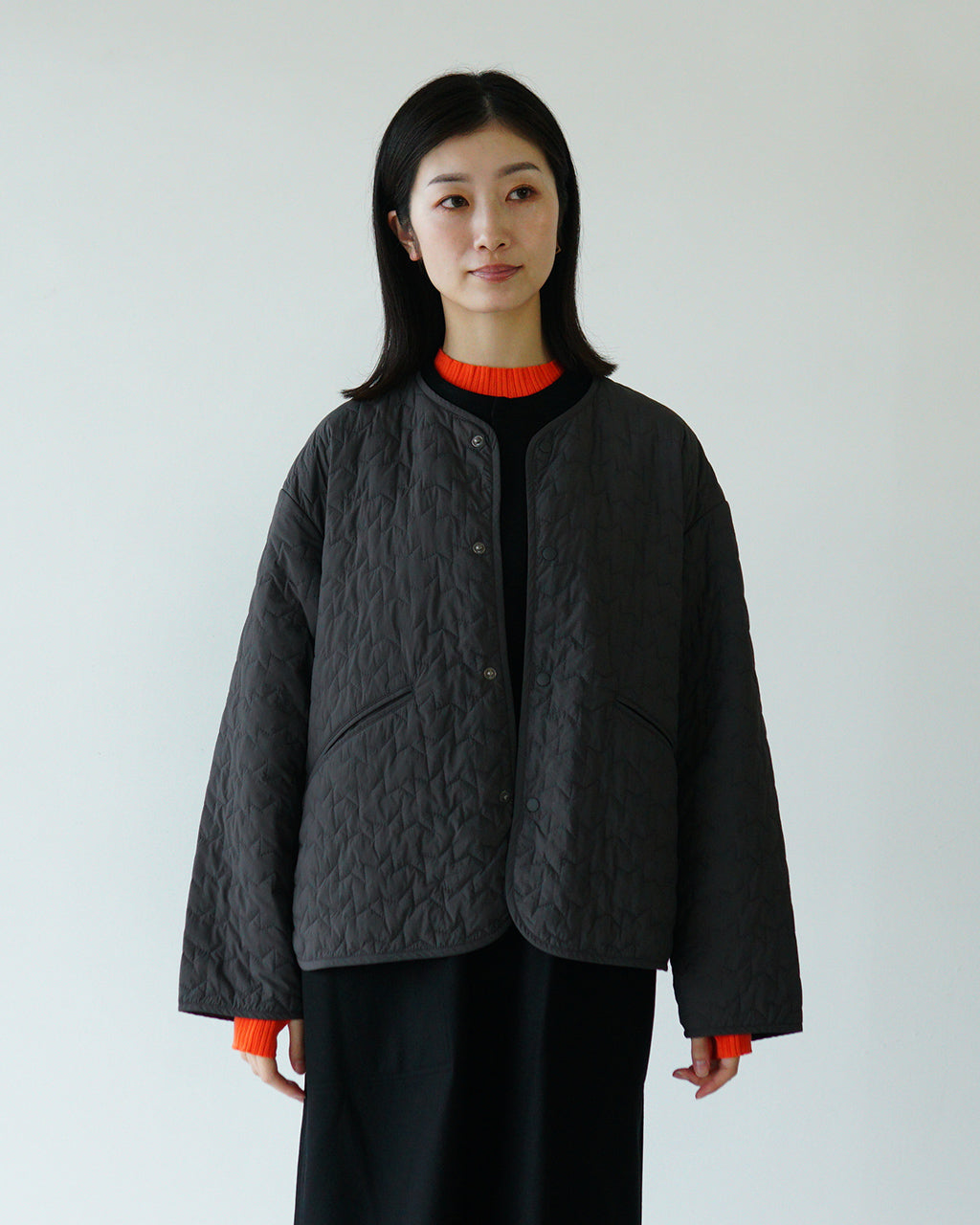 【SALE！20%OFF】LE GLAZIK ル グラジック ジャケット カラーレス ジャケット COLLARLESS JACKET キルト LG-A0614GNT 【送料無料】