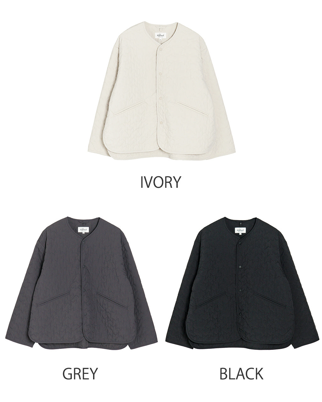 【SALE！20%OFF】LE GLAZIK ル グラジック ジャケット カラーレス ジャケット COLLARLESS JACKET キルト LG-A0614GNT 【送料無料】