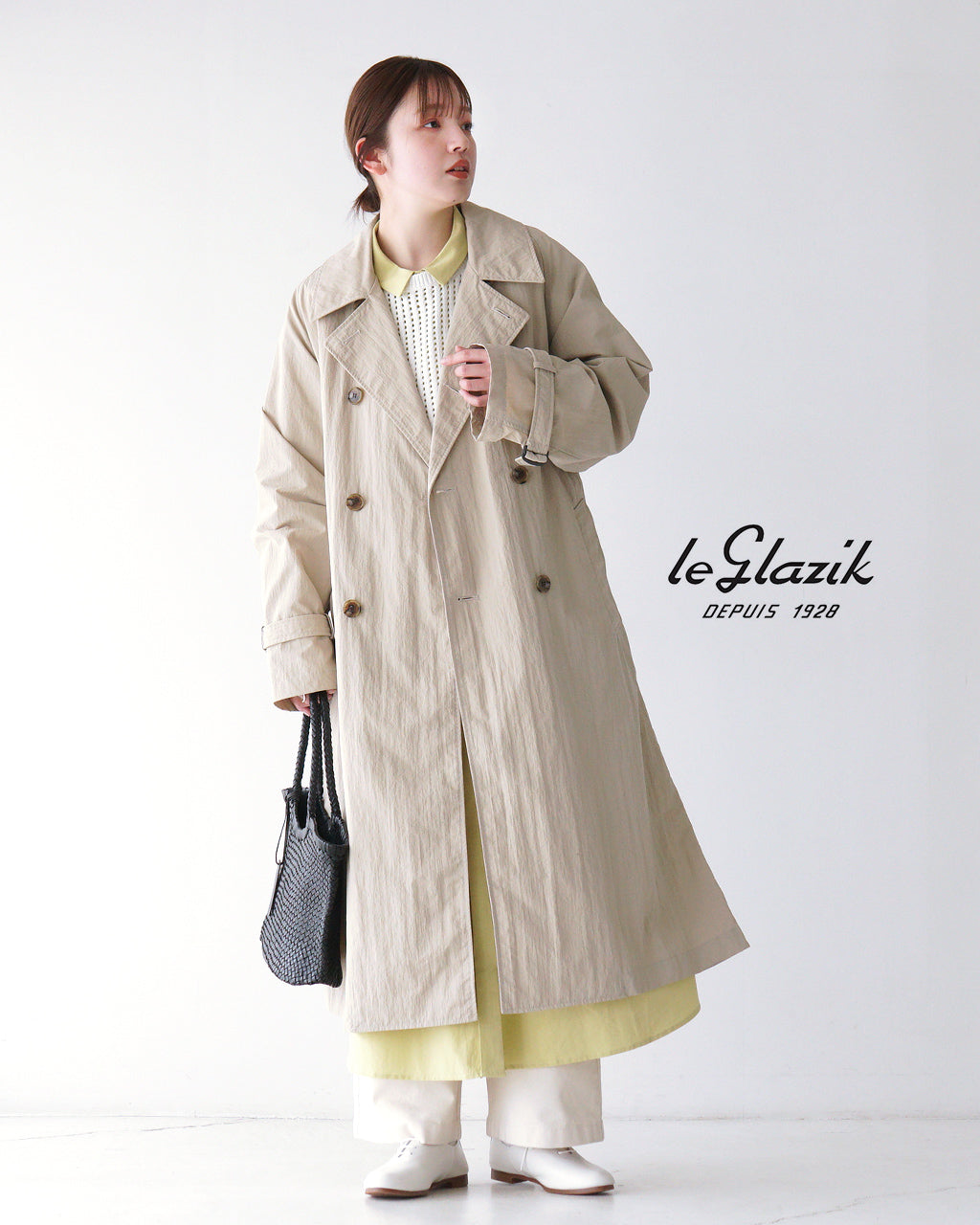 le glazik ル グラジック ナイロンタフタ トレンチコート TRENCH COAT 羽織 LG-A0696 RTU【送料無料】