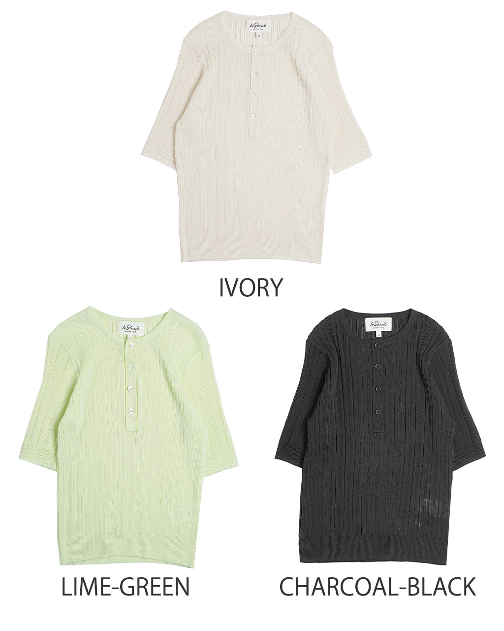 ＼조득 24시간 한정 포인트 10배/le glazik 르그라직 헨리 넥 풀오버 HENLEY NECK PULLOVER 시아 니트 슬림 피트 LG-D0120FIR【무료우송】 