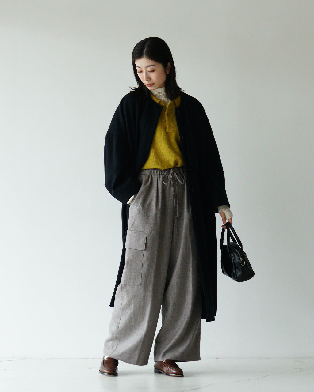 【SALE！40%OFF】LE GLAZIK ル グラジック ドローストリング カーゴ パンツ DRAWSTRING CARGO PANTS ウール LG-E0238SNS【送料無料】