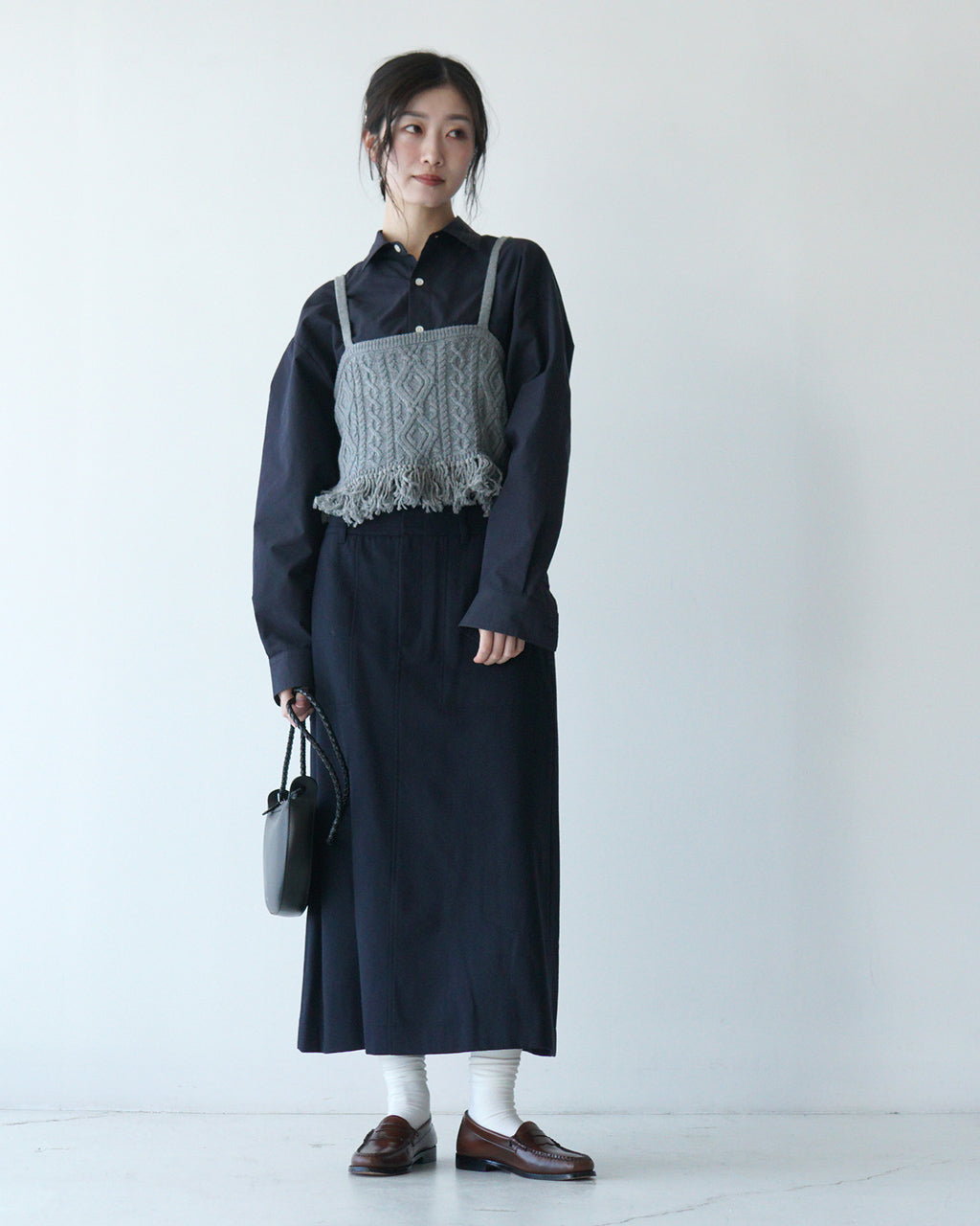 【SALE！30%OFF】le glazik ル グラジック トラペーズスカート TRAPEZE SKIRT ロングスカート 台形 ウール LG-F0070WFT 【送料無料】