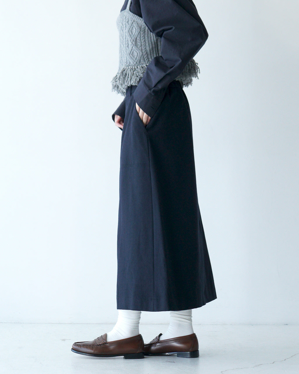 【SALE！30%OFF】le glazik ル グラジック トラペーズスカート TRAPEZE SKIRT ロングスカート 台形 ウール LG-F0070WFT 【送料無料】