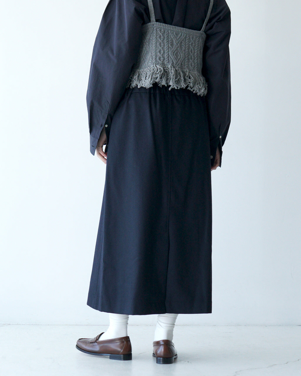 【SALE！30%OFF】le glazik ル グラジック トラペーズスカート TRAPEZE SKIRT ロングスカート 台形 ウール LG-F0070WFT 【送料無料】