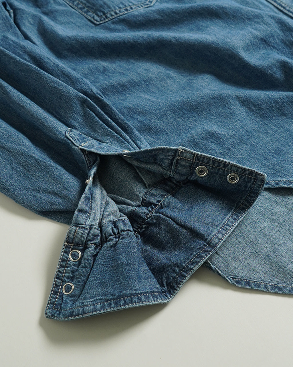 Le Melange ルメランジュ ルメランジェ 5.5オンス ライト デニム シャツ 5.5oz LIGHT DENIM SH 8443202【送料無料】