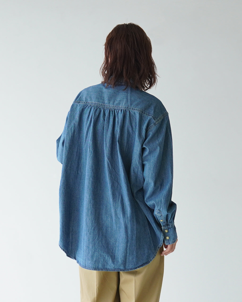 【SALE！20%OFF】Le Melange ルメランジュ ルメランジェ 5.5オンス ライト デニム シャツ 5.5oz LIGHT DENIM SH 8443202【送料無料】