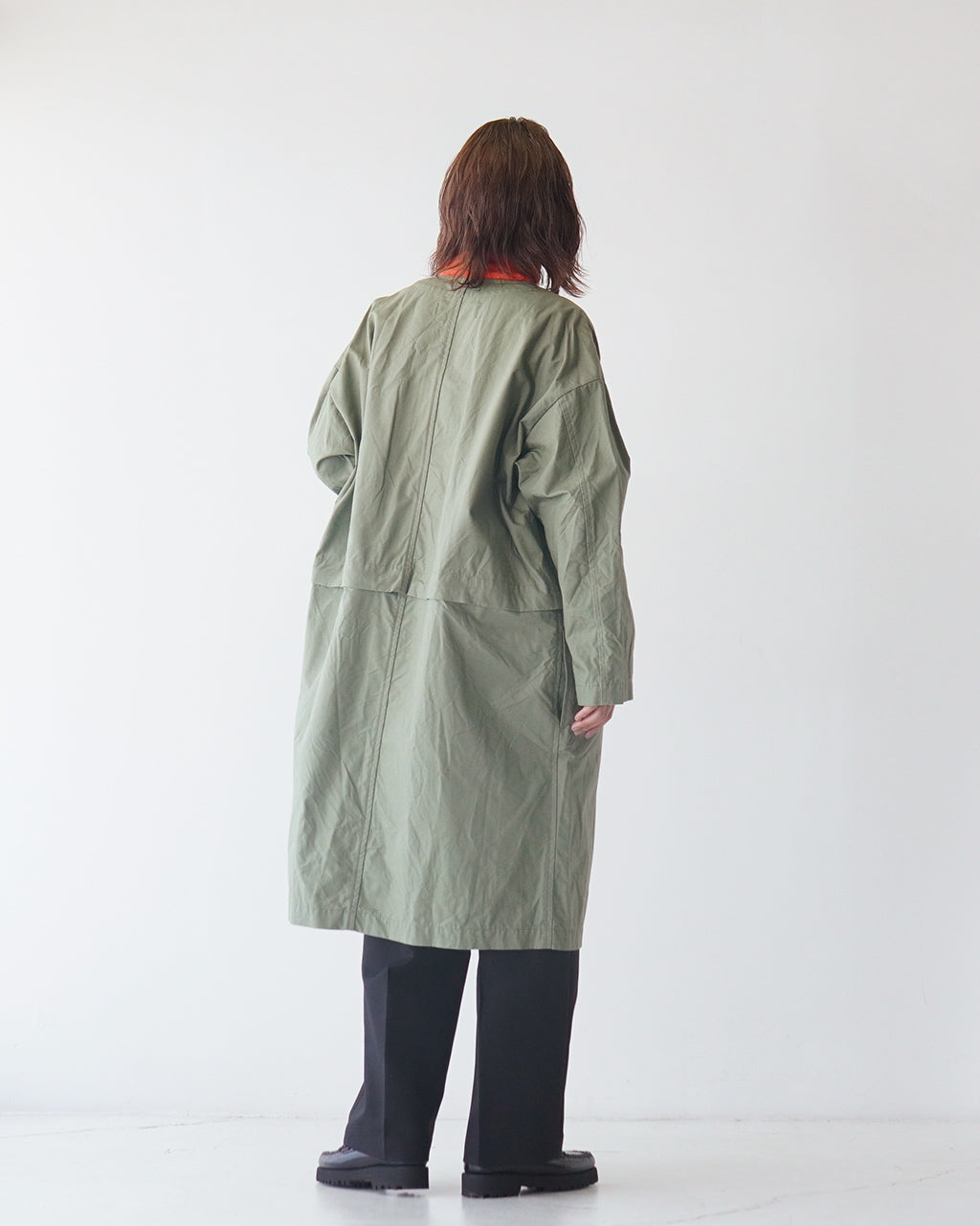 Le Melange ルメランジュ 2ウェイ コート 2WAY COAT アウター ノーカラーコート ジャケット リップストップ 84439