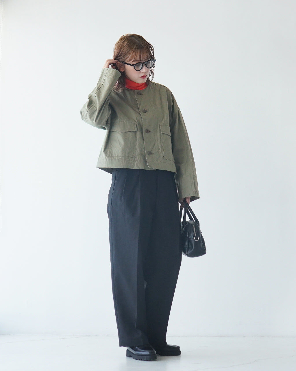 【SALE！40%OFF】Le Melange ルメランジュ 2ウェイ コート 2WAY COAT  アウター ノーカラーコート ジャケット リップストップ 8443901【送料無料】