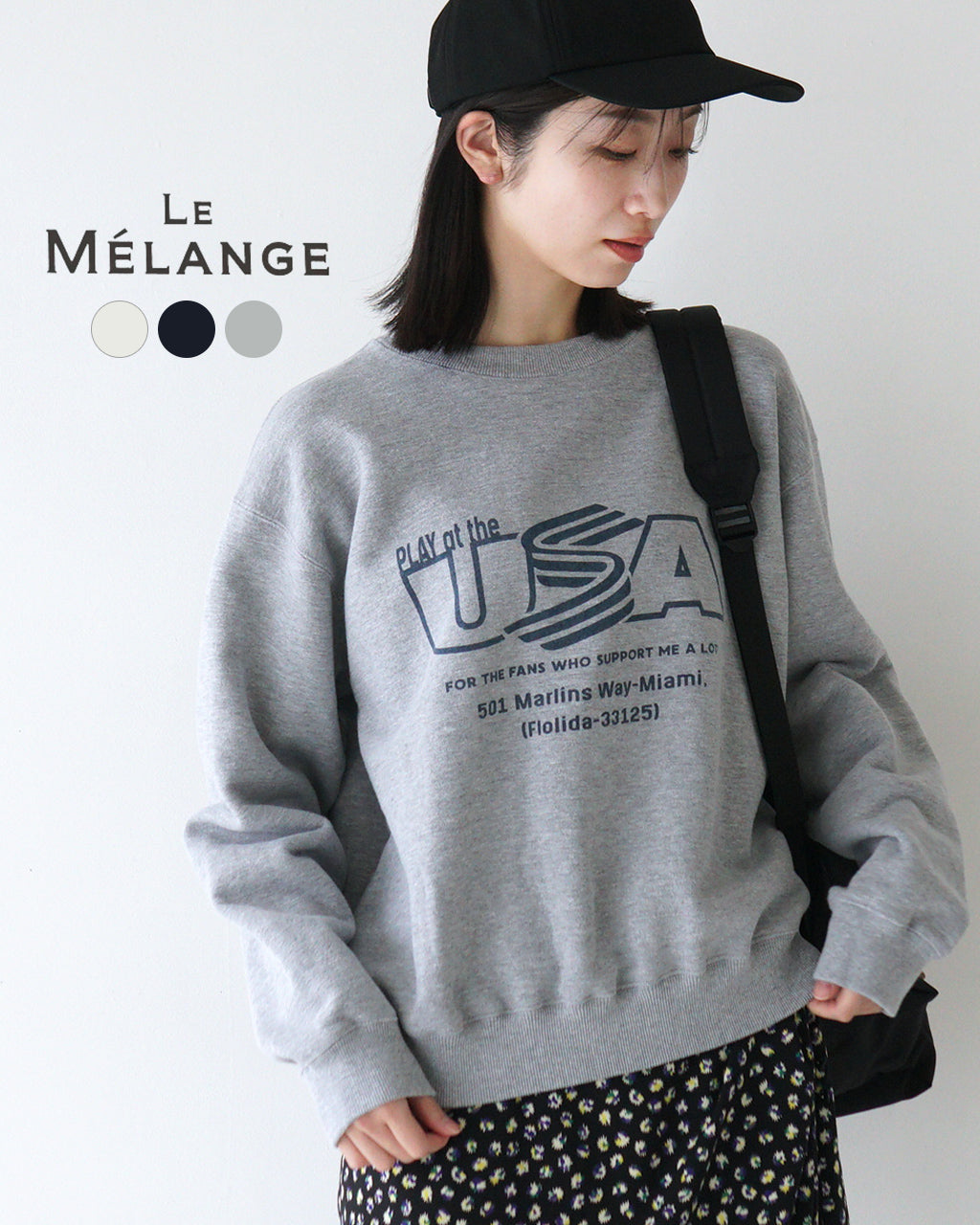 ＼早得24時間限定ポイント10倍／LE MELANGE × JHANKSON ルメランジュ ルメランジェ × ジャンクソン スウェット  SWEAT コラボ クルーネック トレーナー プリント ロゴ 8511003 8511004【送料無料】