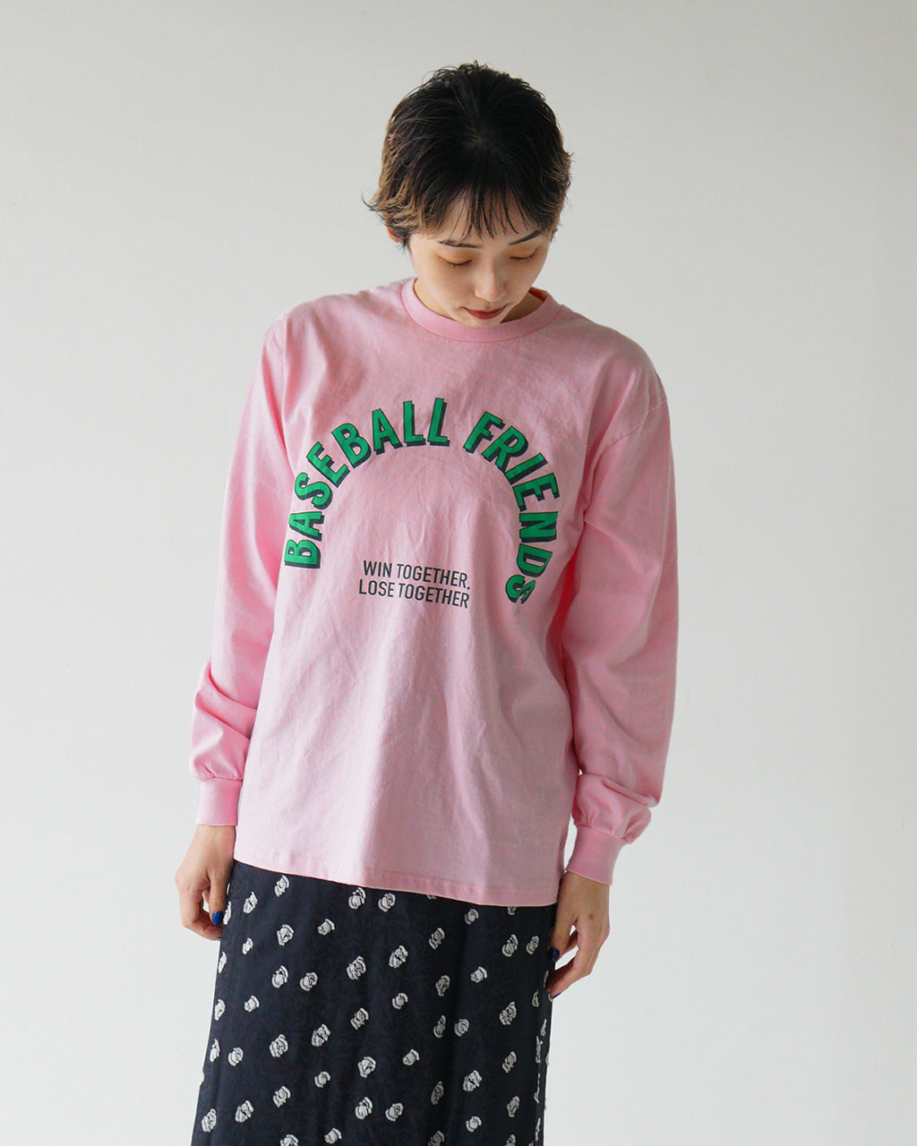 LE MELANGE × JHANKSON ルメランジュ × ジャンクソン ロングスリーブ Tシャツ L/S T 長袖 カットソー カジュアル コットン ロゴT 8511007