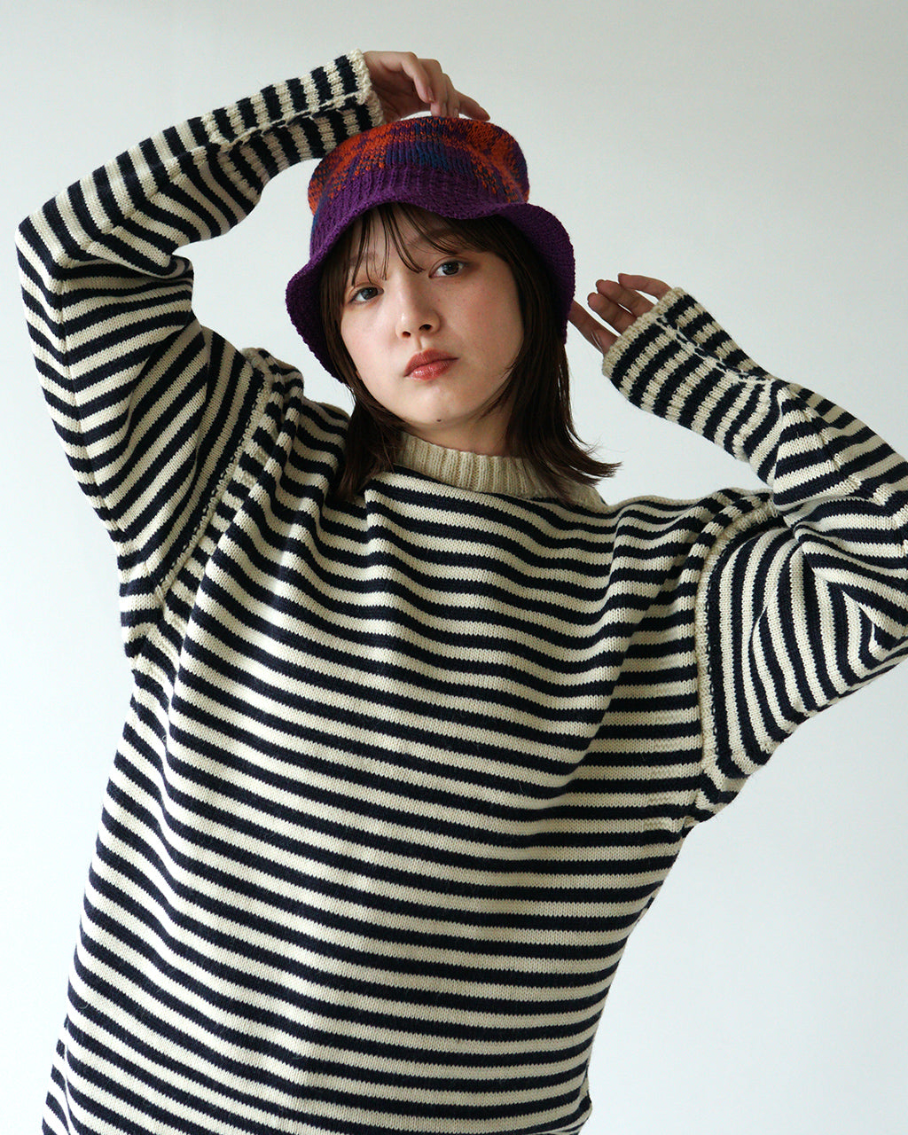 【SALE！50%OFF】Le Tricoteur ル トリコチュール ニット ガンジーセーター TRADITIONAL GUERNSEY SWEATER セーター 英国羊毛 ボーダー ソリッド #01 【送料無料】