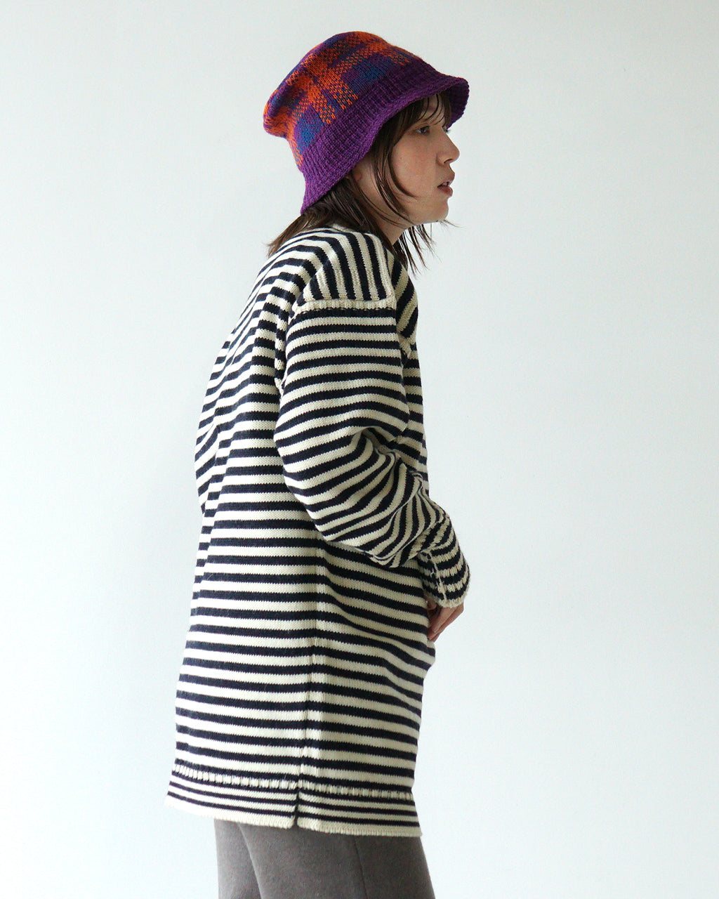 【SALE！50%OFF】Le Tricoteur ル トリコチュール ニット ガンジーセーター TRADITIONAL GUERNSEY SWEATER セーター 英国羊毛 ボーダー ソリッド #01 【送料無料】