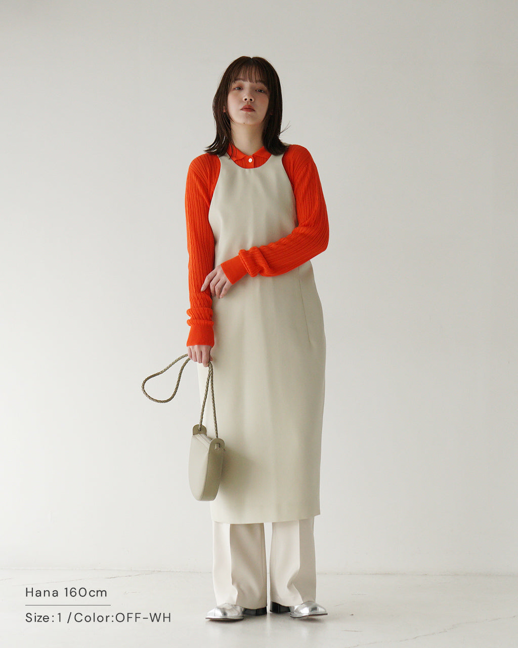 LOEFF ロエフ エプロン ワンピース LF W GABA APRON DRS ドレス バックリボン 8826-299-0116【送料無料】