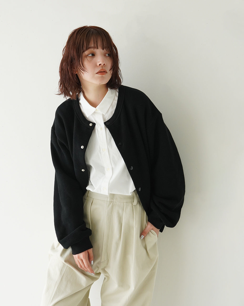 【SALE！40%OFF】Luvourdays ラブアワーデイズ  スナップボタン カーディガン SNAP CARDIGAN LV-CT2324-2【送料無料】