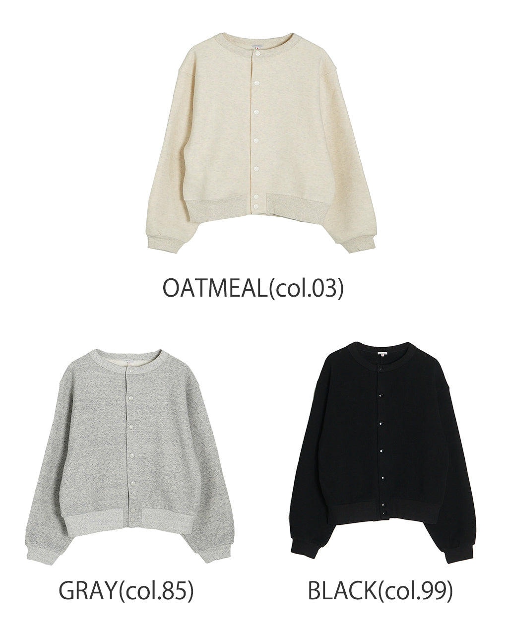 【SALE！40%OFF】Luvourdays ラブアワーデイズ  スナップボタン カーディガン SNAP CARDIGAN LV-CT2324-2【送料無料】