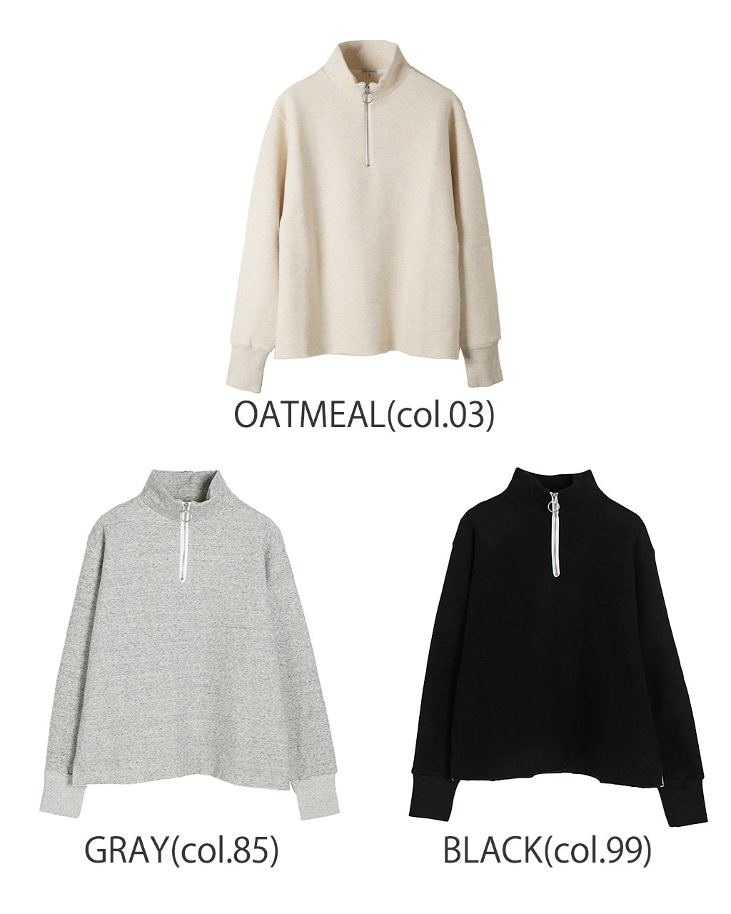 【SALE！30%OFF】Luvourdays ラブアワーデイズ  ハーフ ジップ  HALF ZIP プルオーバー スウェット LV-CT3322-1【送料無料】