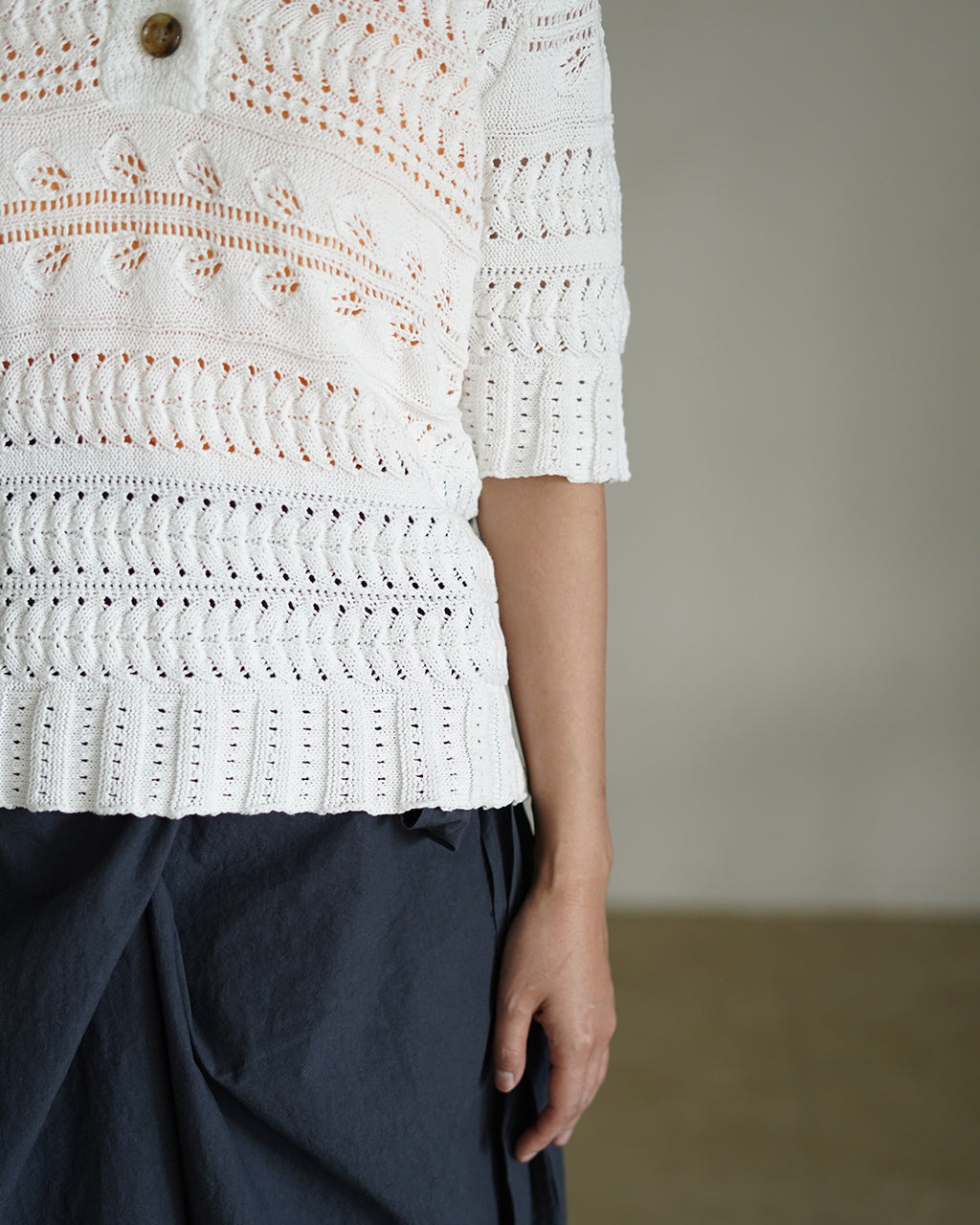 Croche style Polo Knit Shirts LV-KN6118【先行予約】【2026年4月中旬頃入荷予定】
