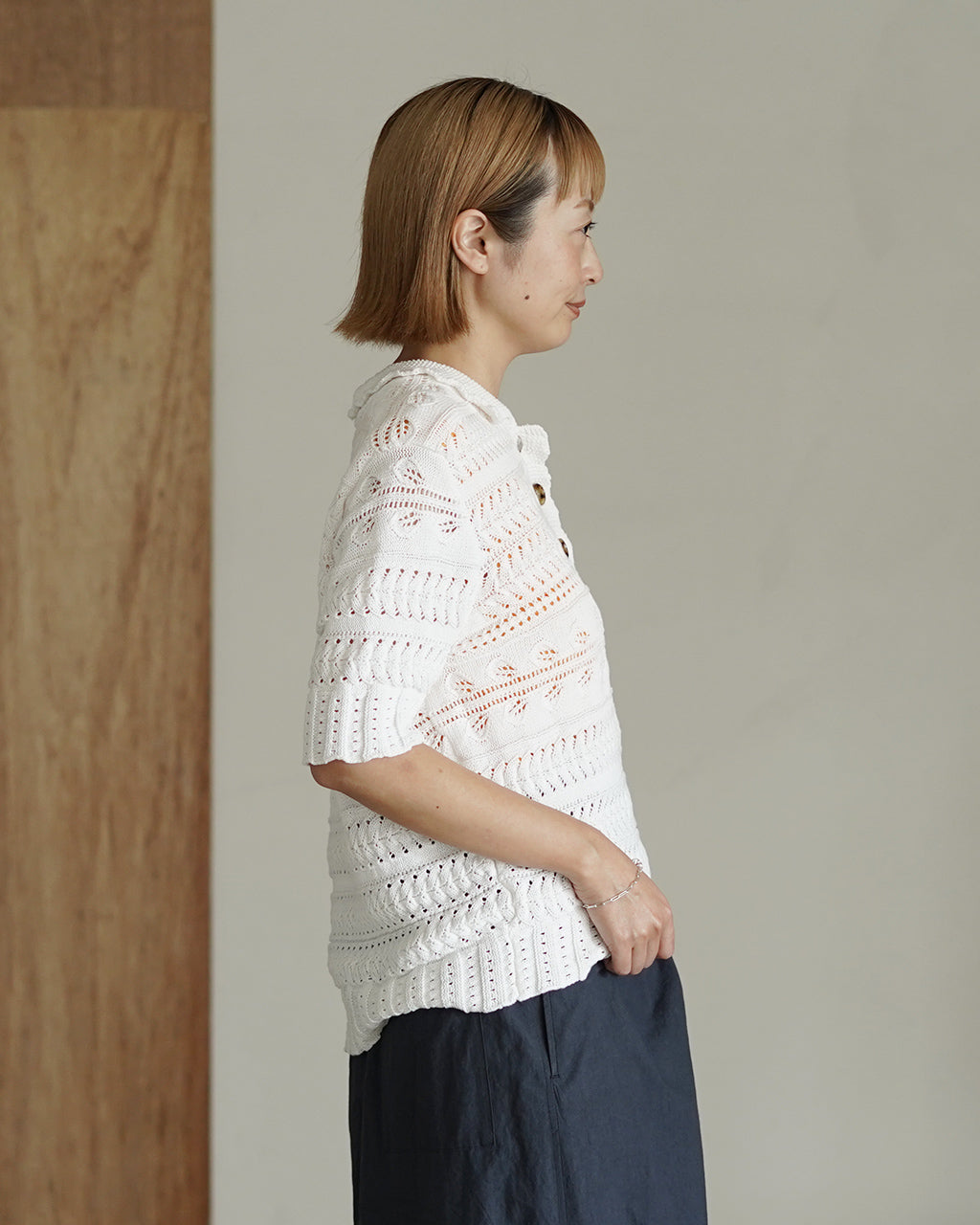 Croche style Polo Knit Shirts LV-KN6118【先行予約】【2026年4月中旬頃入荷予定】