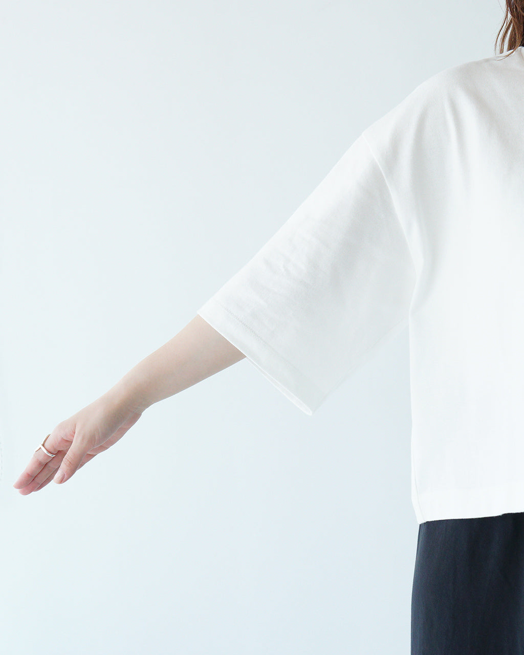 【SALE！20%OFF】MANON マノン ハーフスリーブ Tシャツ HALF SLEEVE TEE カットソー クルーネック 半袖 5分袖 クロップド丈 MNN-C-153