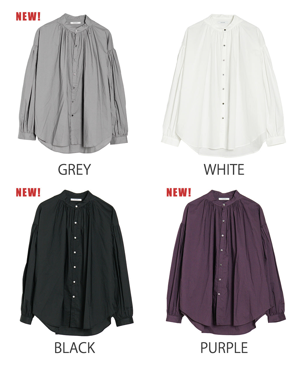 MANON マノン タイプライター アミカルシャツ TYPE WRITER AMICAL SHIRT ギャザーシャツ ブラウス MNN-SH-275【送料無料】