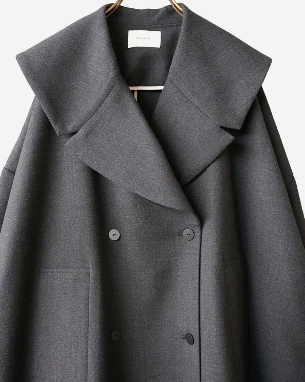 【SALE！30%OFF】manon マノン ショールカラー ダブルコート SHAWL COLLAR DOUBLE COAT 8分袖 ミドル丈 MNN-CT-044【送料無料】