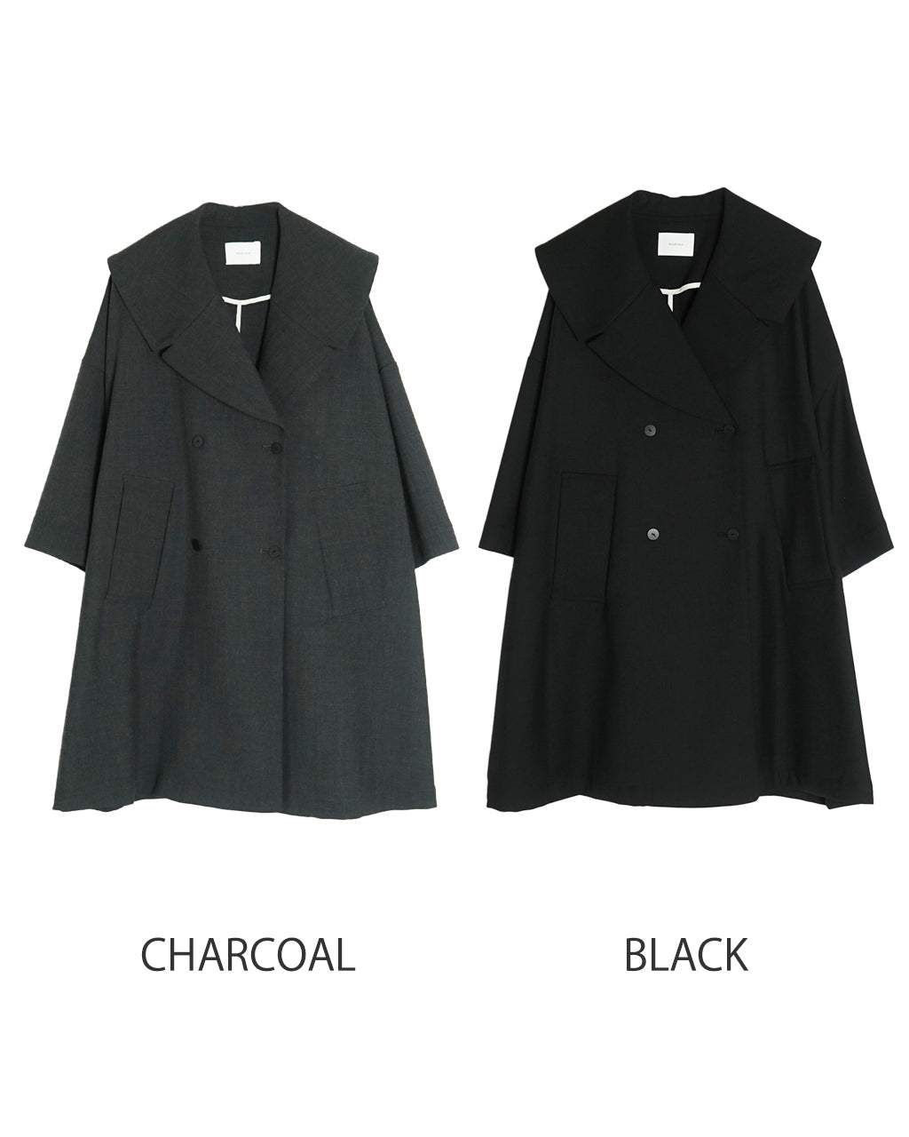 【SALE！30%OFF】manon マノン ショールカラー ダブルコート SHAWL COLLAR DOUBLE COAT 8分袖 ミドル丈 MNN-CT-044【送料無料】