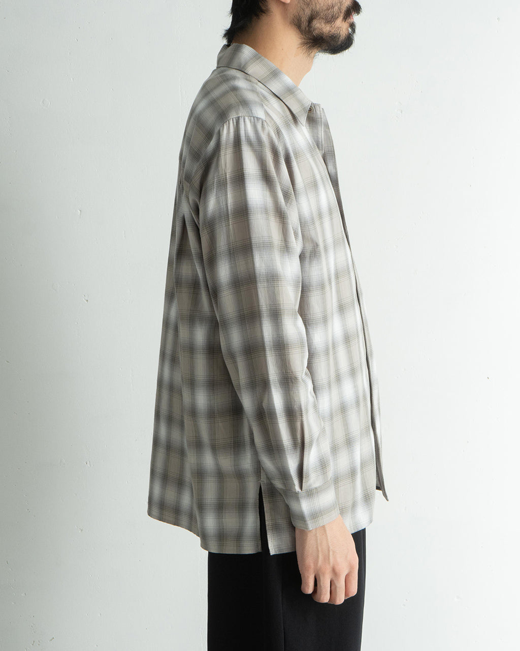 MANUAL ALPHABET マニュアルアルファベット ツイル オンブレ オープンカラー チェックシャツ TWILL OMBRE OPEN COLLAR SHIRT MA-S-768【クーポン対象外】【送料無料】