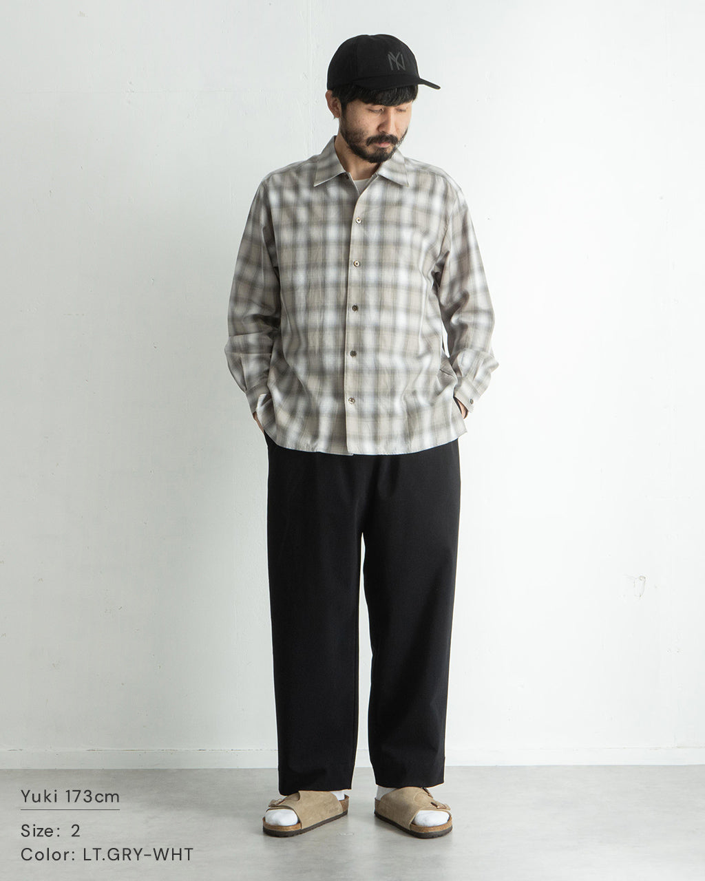 MANUAL ALPHABET マニュアルアルファベット ツイル オンブレ オープンカラー チェックシャツ TWILL OMBRE OPEN COLLAR SHIRT MA-S-768【クーポン対象外】【送料無料】