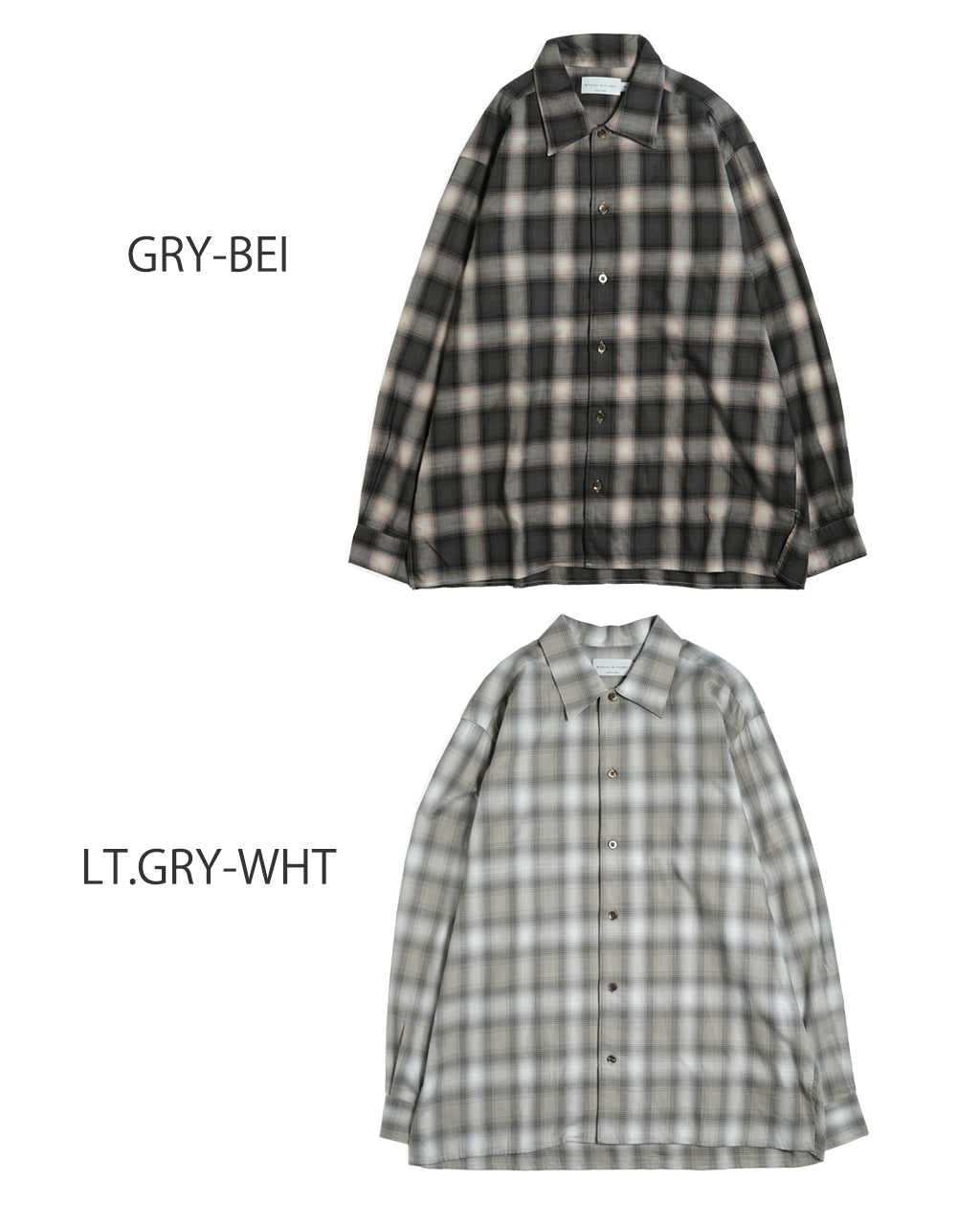 MANUAL ALPHABET マニュアルアルファベット ツイル オンブレ オープンカラー チェックシャツ TWILL OMBRE OPEN COLLAR SHIRT MA-S-768【クーポン対象外】【送料無料】